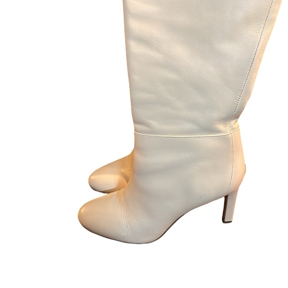 Sam Edelman Shauna Knee High Ivory Leather Boot Size 8.5 - Picture 12 of 13